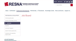 Desktop Screenshot of careers.resna.org